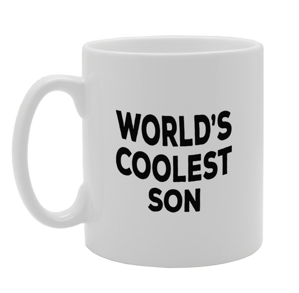 World'S Coolest Son   Printed Tea Coffee Ceramic  Mg1355 - Funny Printed Coffee Mug - Great Gift Idea