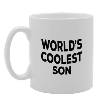 World'S Coolest Son   Printed Tea Coffee Ceramic  Mg1355 - Funny Printed Coffee Mug - Great Gift Idea