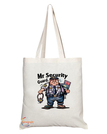 TB1972 Mr Security Guard Tote Bag - Ideal for Security Personnel, Guards, and Law Enforcement - Tote Bag with Empowering Design