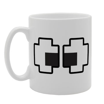 Pacman Ghost Eye Funny Joke   Printed Tea Coffee Ceramic  Mg1685 - Funny Printed Coffee Mug - Great Gift Idea