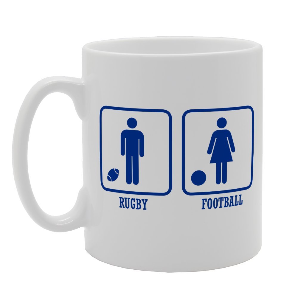 Rugby Football Man And Women Image   Printed Tea Coffee Ceramic  Mg2069 - Funny Printed Coffee Mug - Great Gift Idea