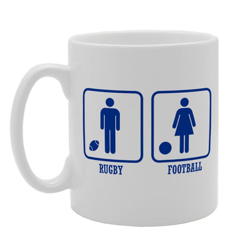Rugby Football Man And Women Image   Printed Tea Coffee Ceramic  Mg2069 - Funny Printed Coffee Mug - Great Gift Idea
