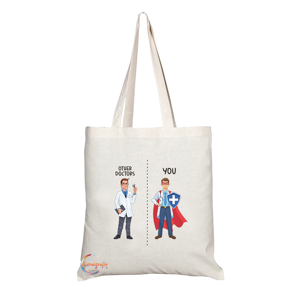 TB1271 Other Docters normal You Super Doctor Novelty Present Gift Printed Eco-Friendly Stylish Long Handled Tote Shoulder Bag