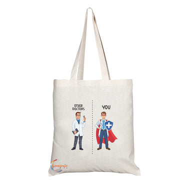 TB1271 Other Docters normal You Super Doctor Novelty Present Gift Printed Eco-Friendly Stylish Long Handled Tote Shoulder Bag