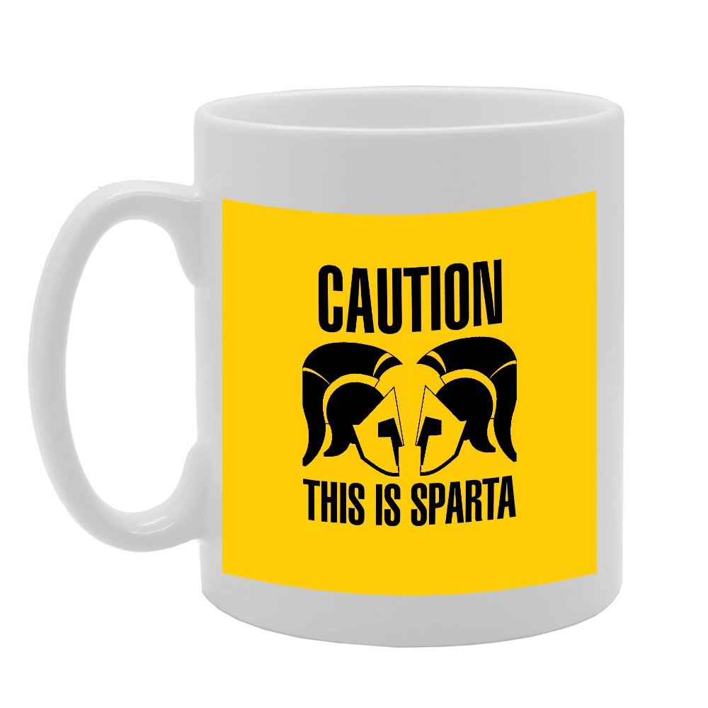 Caution This Is Sparta   Printed Tea Coffee Ceramic  Mg2789 - Funny Printed Coffee Mug - Great Gift Idea