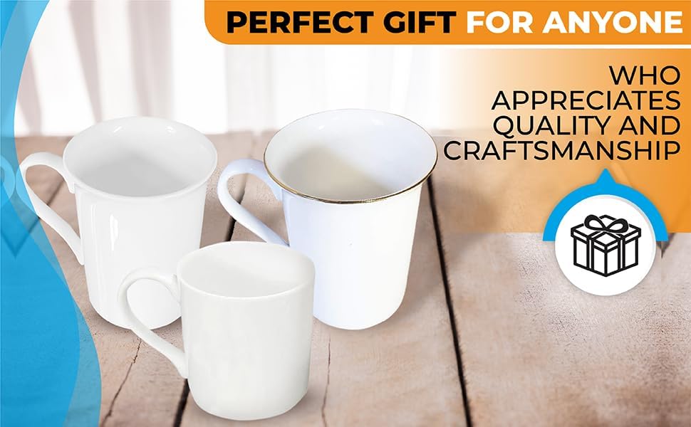 Case of 36 Balmoral Bone China 13 oz Sublimation Mugs – Premium Double-Coated for Printing