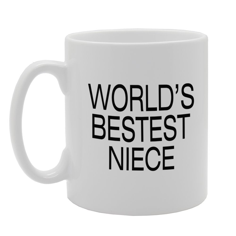 World'S Bestest Niece   Printed Tea Coffee Ceramic  Mg1389 - Funny Printed Coffee Mug - Great Gift Idea