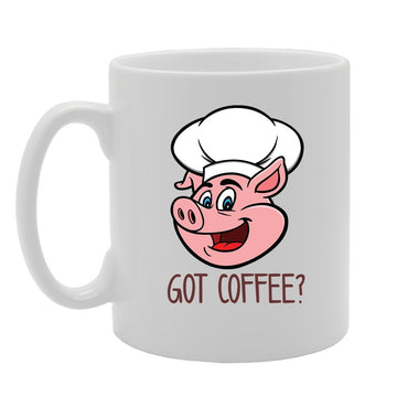 Got Coffee? Piggy Safe   Printed Tea Coffee Ceramic  Mg3573 - Funny Printed Coffee Mug - Great Gift Idea
