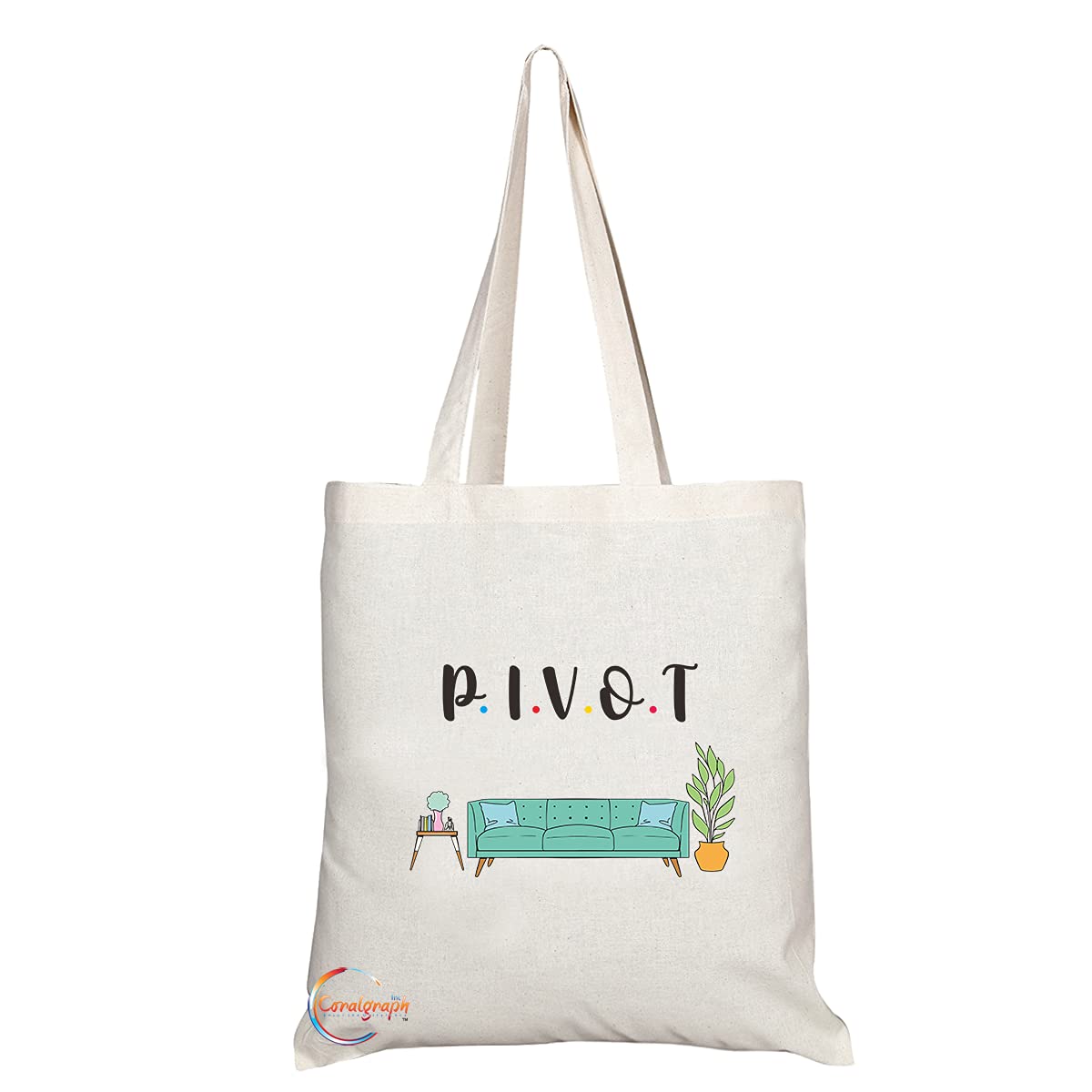 TB1475 Pivot Novelty Present Gift Printed Eco-Friendly Stylish Long Handled Tote Shoulder Bag