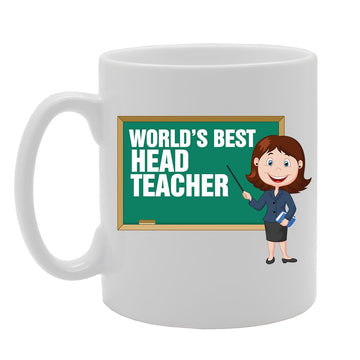 World'S Best Head Teacher   Printed Tea Coffee Ceramic  Mg4108 - Funny Printed Coffee Mug - Great Gift Idea