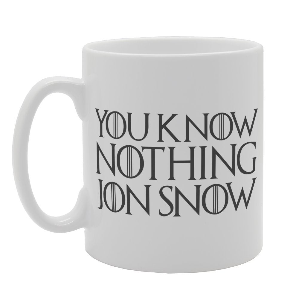 You Know Nothing Jon Snow   Printed Tea Coffee Ceramic  Mg2001 - Funny Printed Coffee Mug - Great Gift Idea