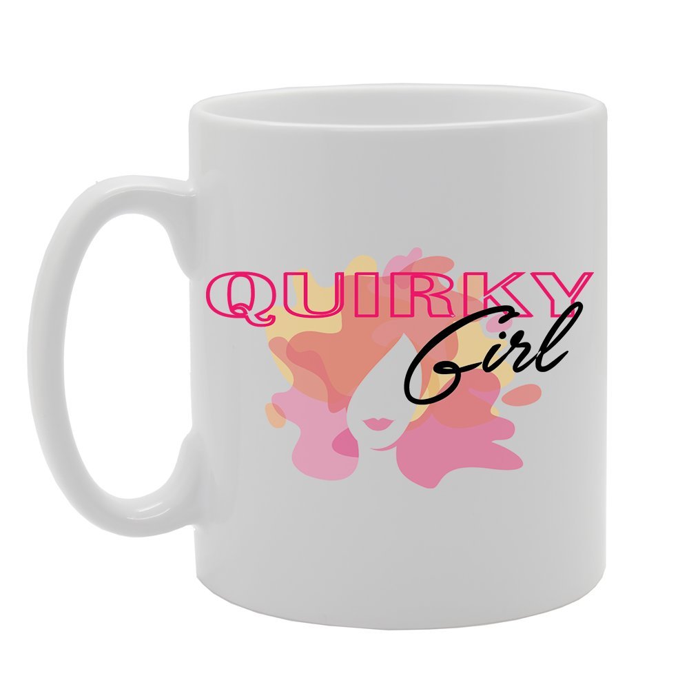 Quirky Pinky Girl   Printed Tea Coffee Ceramic  Mg2708 - Funny Printed Coffee Mug - Great Gift Idea