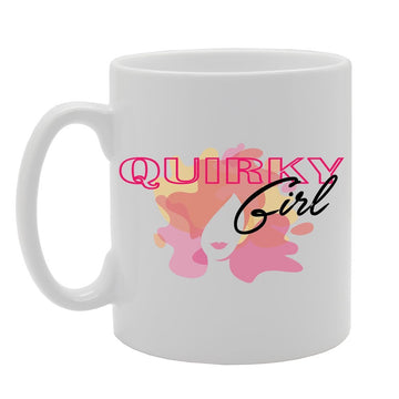 Quirky Pinky Girl   Printed Tea Coffee Ceramic  Mg2708 - Funny Printed Coffee Mug - Great Gift Idea
