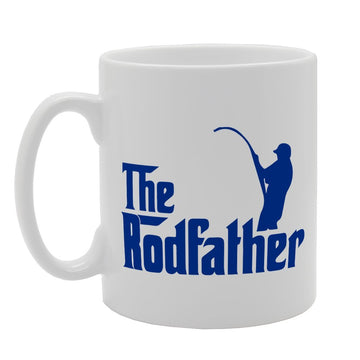 The Rodfather Fisherman Funny Joke Image   Printed Tea Coffee Ceramic  Mg2043 - Funny Printed Coffee Mug - Great Gift Idea