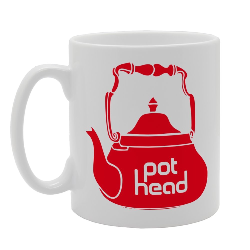 Pot Head Funny Teapot   Printed Tea Coffee Ceramic  Mg3228 - Funny Printed Coffee Mug - Great Gift Idea