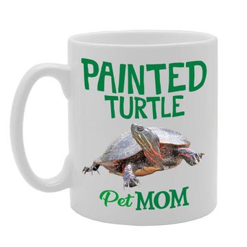 Pet Mom Painted Turtle   Printed Tea Coffee Ceramic  Mg4614 - Funny Printed Coffee Mug - Great Gift Idea