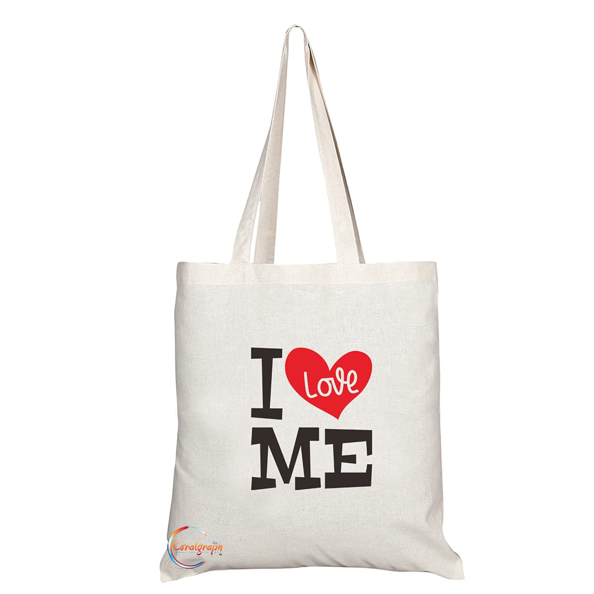 TB1339 I Love Me Tea Novelty Present Gift Printed Eco-Friendly Stylish Long Handled Tote Shoulder Bag