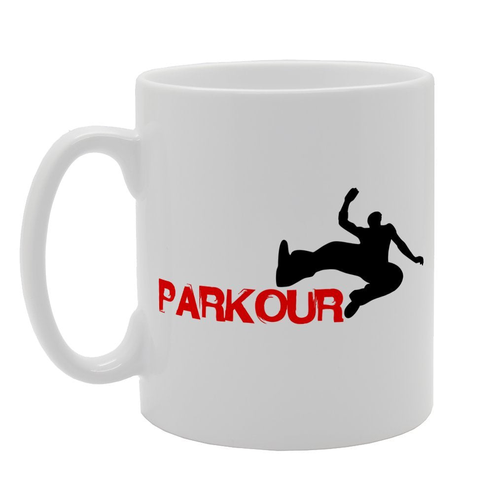 Parkour Desclipine Joke Funny   Printed Tea Coffee Ceramic  Mg1608 - Funny Printed Coffee Mug - Great Gift Idea