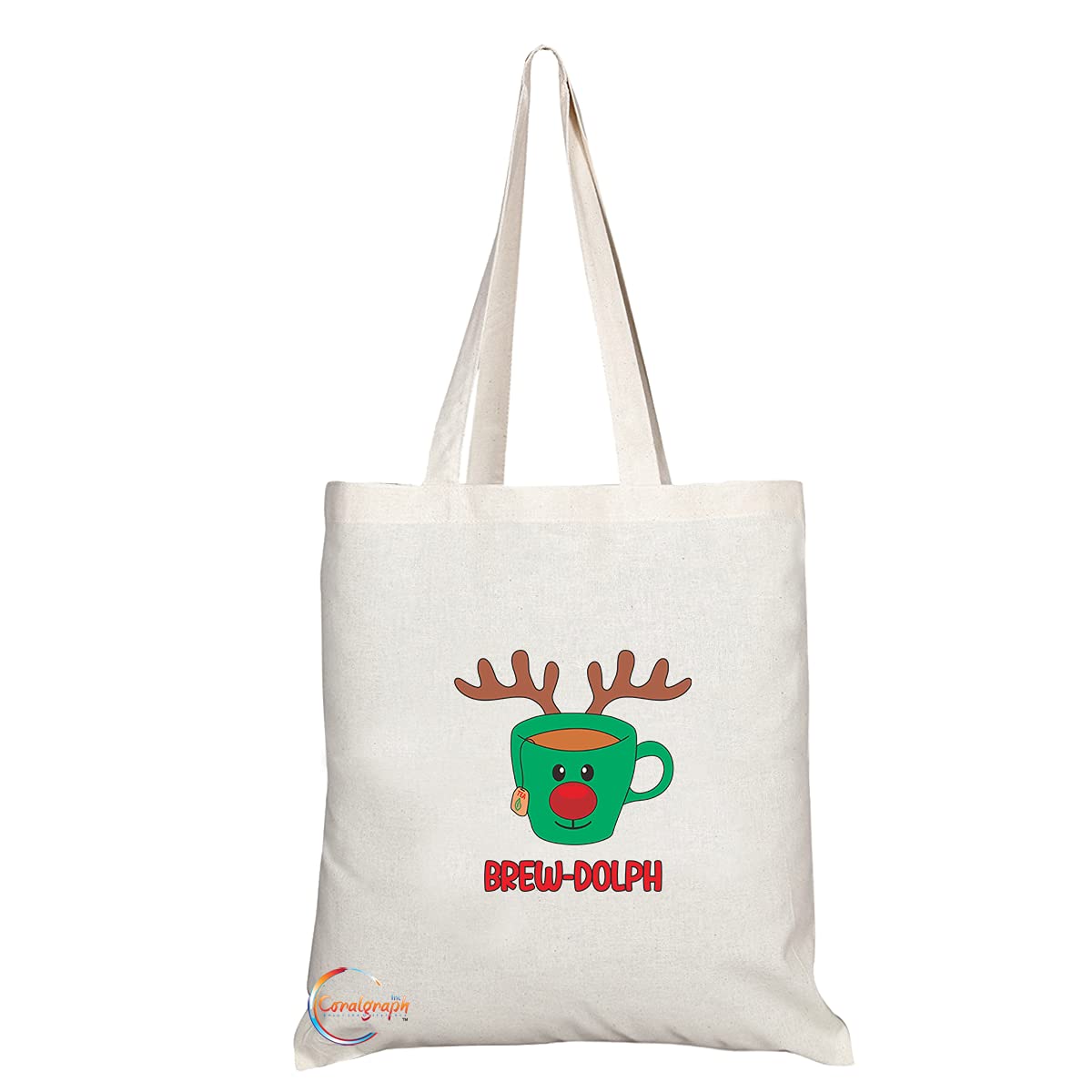 TB1439 Brew-Dolph Novelty Present Gift Printed Eco-Friendly Stylish Long Handled Tote Shoulder Bag