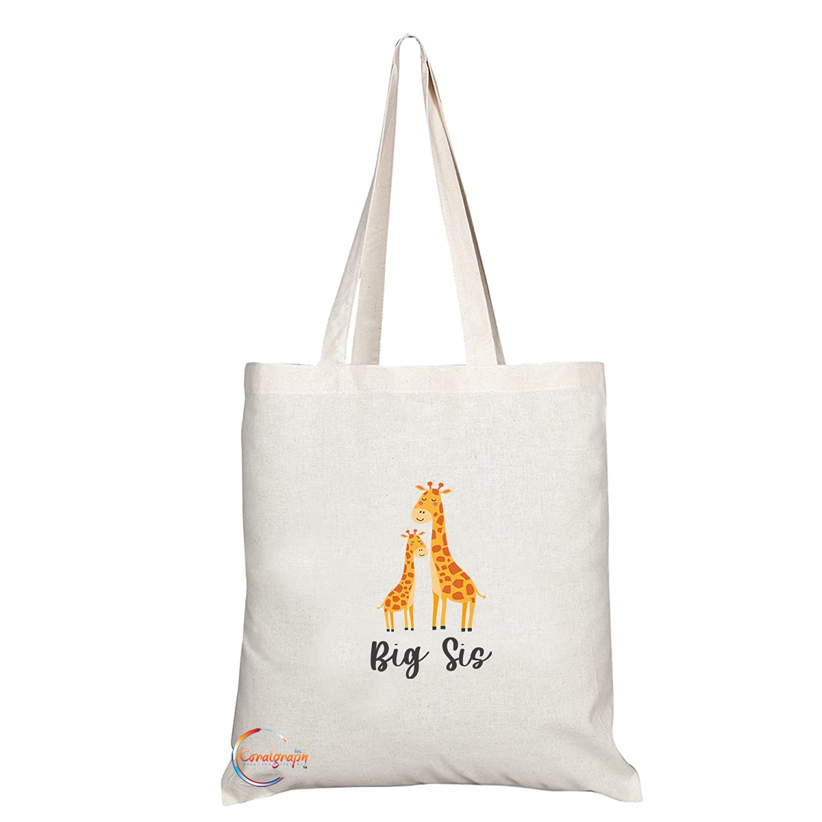 TB1432 Big Sis Novelty Present Gift Printed Eco-Friendly Stylish Long Handled Tote Shoulder Bag