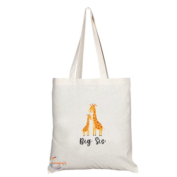 TB1432 Big Sis Novelty Present Gift Printed Eco-Friendly Stylish Long Handled Tote Shoulder Bag