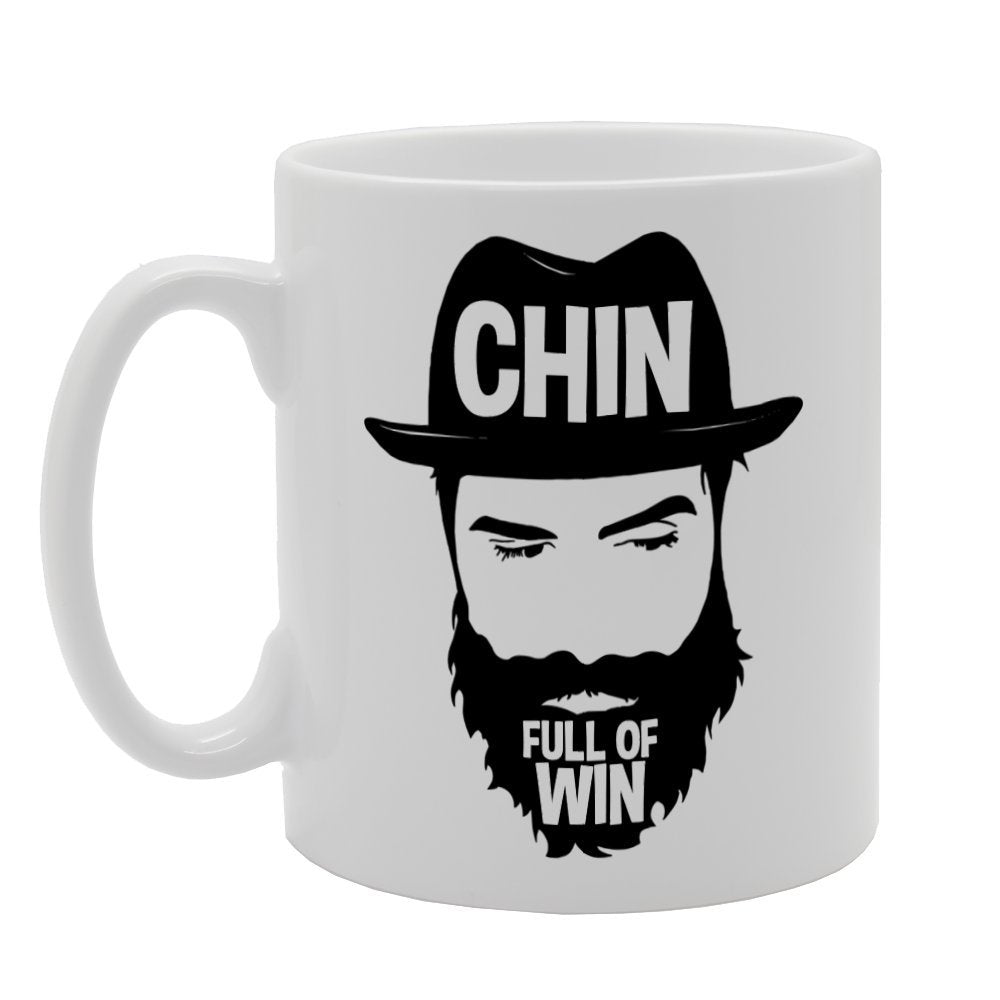Chin Full Of Win Beard   Printed Tea Coffee Ceramic  Mg2161 - Funny Printed Coffee Mug - Great Gift Idea