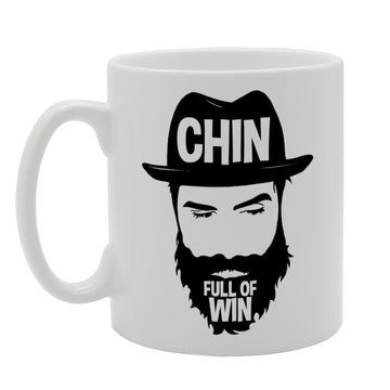 Chin Full Of Win Beard   Printed Tea Coffee Ceramic  Mg2161 - Funny Printed Coffee Mug - Great Gift Idea