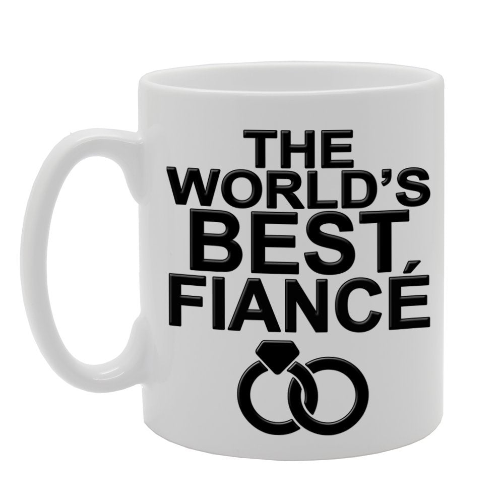 The World'S Best Fiance   Printed Tea Coffee Ceramic  Mg589 - Funny Printed Coffee Mug - Great Gift Idea