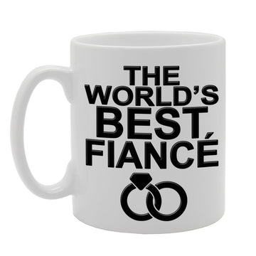 The World'S Best Fiance   Printed Tea Coffee Ceramic  Mg589 - Funny Printed Coffee Mug - Great Gift Idea