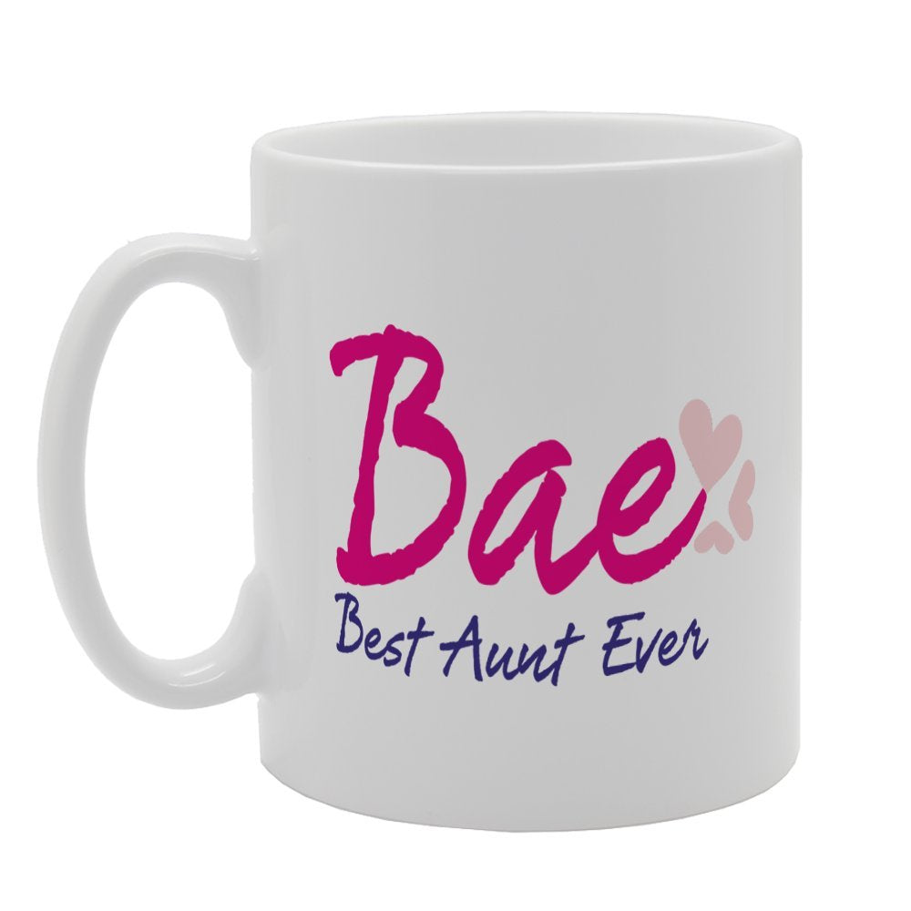 Bae Best Aunt Ever   Printed Tea Coffee Ceramic  Mg3286 - Funny Printed Coffee Mug - Great Gift Idea