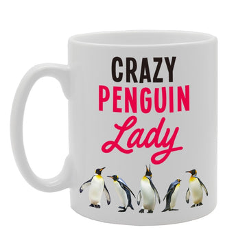 Beware Crazy Penguin Lady   Printed Tea Coffee Ceramic  Mg4307 - Funny Printed Coffee Mug - Great Gift Idea