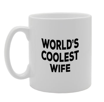 World'S Coolest Wife   Printed Tea Coffee Ceramic  Mg1354 - Funny Printed Coffee Mug - Great Gift Idea