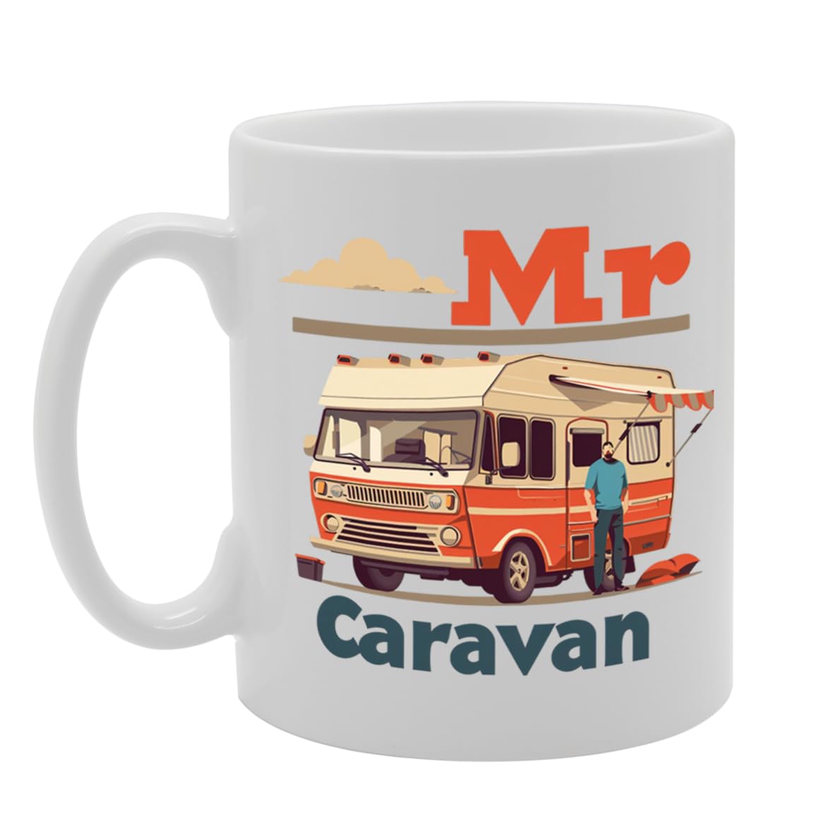 Mr Caravan  - Ideal For Caravan Enthusiasts And Travelers, 11Oz Ceramic Coffee  For Road Trip Lovers And Camping Fans Mg5915 - Funny Printed Coffee Mug - Great Gift Idea