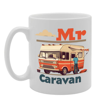 Mr Caravan  - Ideal For Caravan Enthusiasts And Travelers, 11Oz Ceramic Coffee  For Road Trip Lovers And Camping Fans Mg5915 - Funny Printed Coffee Mug - Great Gift Idea