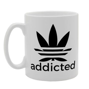 Addicted   Printed Tea Coffee Ceramic  Mg1221 - Funny Printed Coffee Mug - Great Gift Idea