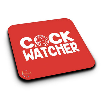 ER233 Clock Watcher Novelty Present Gift Printed MDF Wooden Coaster