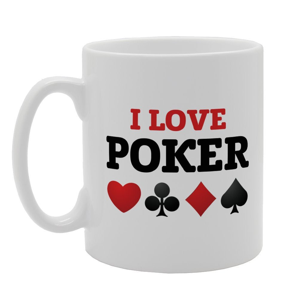 I Love Poker   Printed Tea Coffee Ceramic  Mg2560 - Funny Printed Coffee Mug - Great Gift Idea