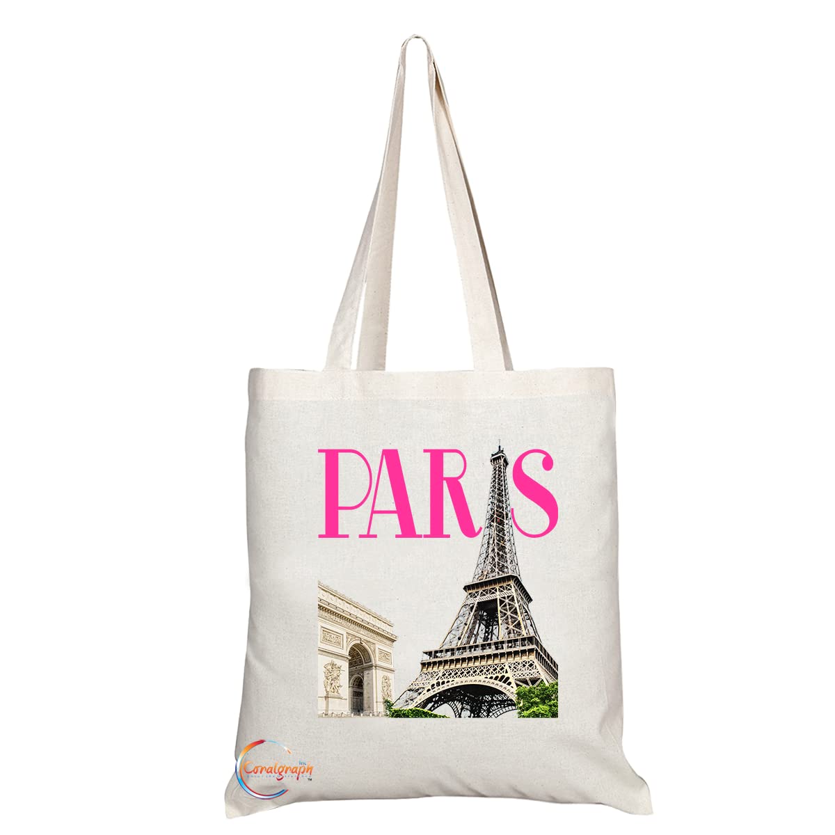 TB1507 Paris Arc de Triomphe Landmark Novelty Present Gift Printed Tourist Tote Shoulder Souvenir Gift Bag