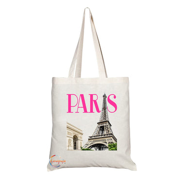 TB1507 Paris Arc de Triomphe Landmark Novelty Present Gift Printed Tourist Tote Shoulder Souvenir Gift Bag