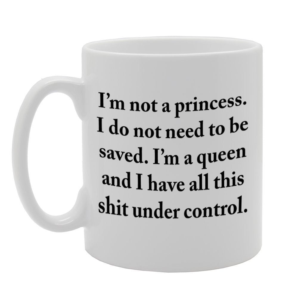 I'M Not A Press, I'M A Queen/Funny   Printed Tea Coffee Ceramic  Mg839 - Funny Printed Coffee Mug - Great Gift Idea