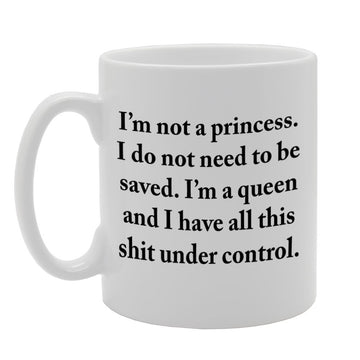 I'M Not A Press, I'M A Queen/Funny   Printed Tea Coffee Ceramic  Mg839 - Funny Printed Coffee Mug - Great Gift Idea