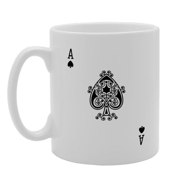 Ace Of Spade Card Game   Printed Tea Coffee Ceramic  Mg1894 - Funny Printed Coffee Mug - Great Gift Idea