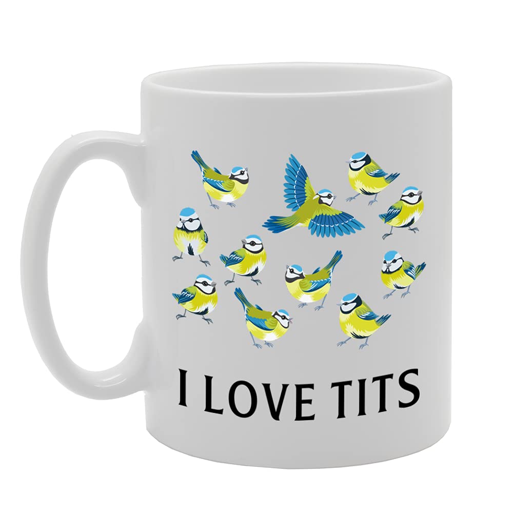I Love Tits   Printed Tea Coffee Ceramic  Mg5212 - Funny Printed Coffee Mug - Great Gift Idea