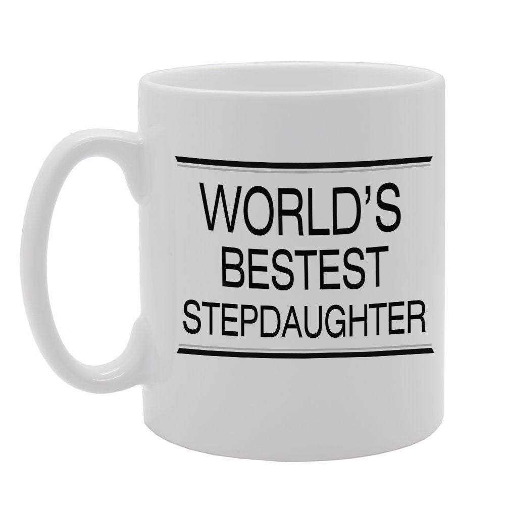 World'S Bestest Stepdaughter   Printed Tea Coffee Ceramic  Mg1399 - Funny Printed Coffee Mug - Great Gift Idea