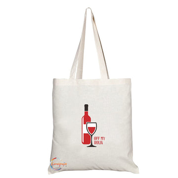 TB1458 Off My Roija Novelty Present Gift Printed Eco-Friendly Stylish Long Handled Tote Shoulder Bag
