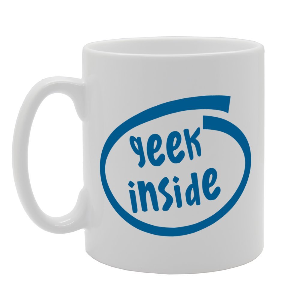 Geek Inside/Funny   Printed Tea Coffee Ceramic  Mg725 - Funny Printed Coffee Mug - Great Gift Idea
