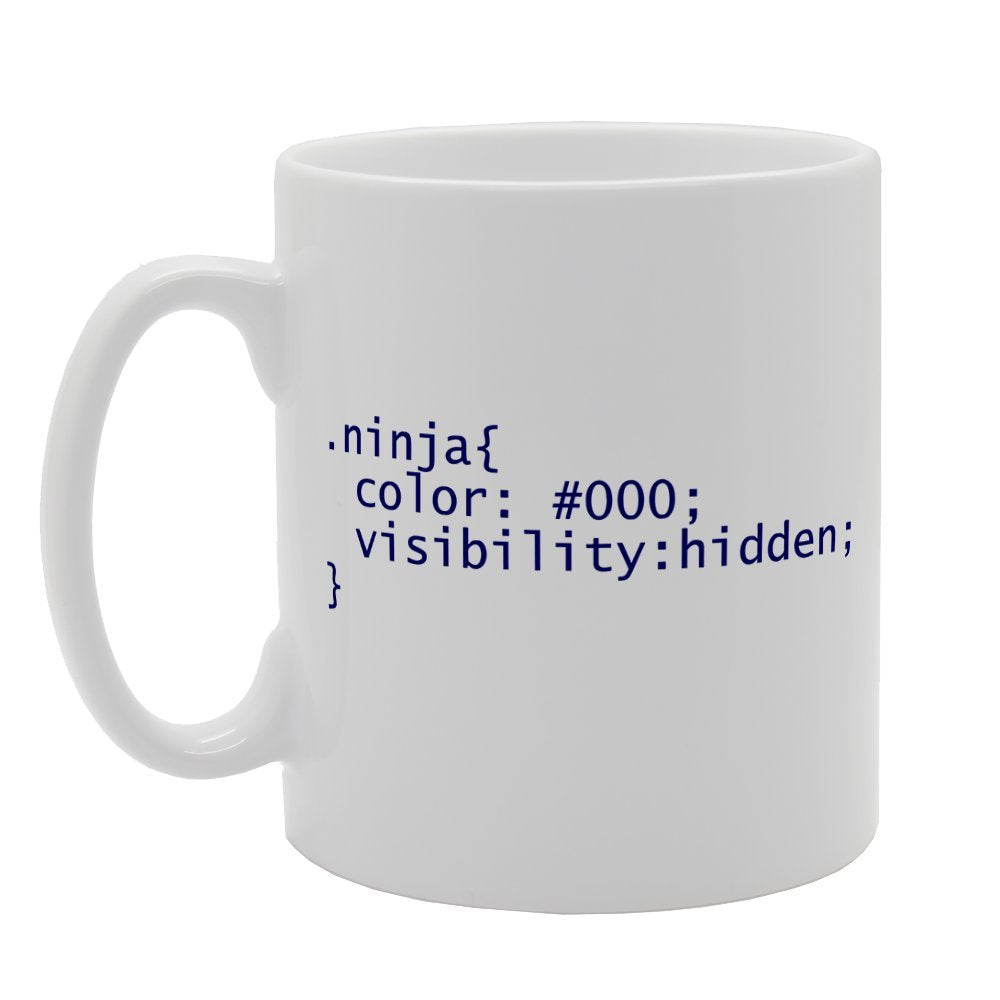 Ninja Visibility Funny Css Style Tag   Printed Tea Coffee Ceramic  Mg2057 - Funny Printed Coffee Mug - Great Gift Idea
