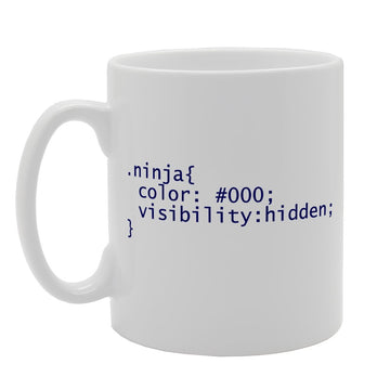 Ninja Visibility Funny Css Style Tag   Printed Tea Coffee Ceramic  Mg2057 - Funny Printed Coffee Mug - Great Gift Idea