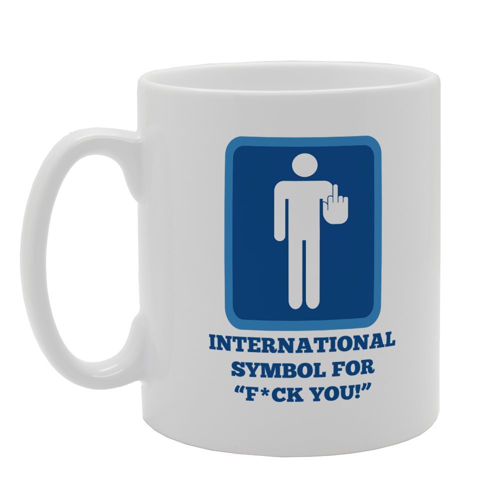 International Symbol For F**K You   Printed Tea Coffee Ceramic  Mg2547 - Funny Printed Coffee Mug - Great Gift Idea