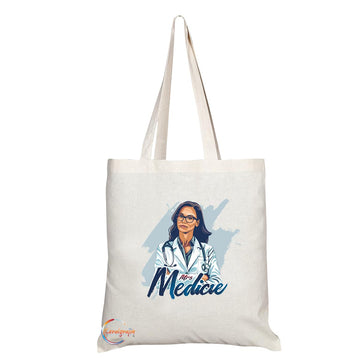 TB1765 Mrs Medicine Tote Bag - Great for Married Doctors, Medical Professionals, Healthcare Workers - Sustainable, Stylish, Long Handled, Durable and Reusable